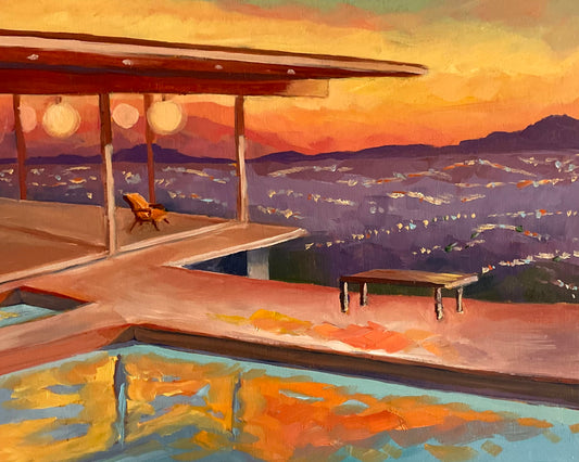Stahl House at Sunset